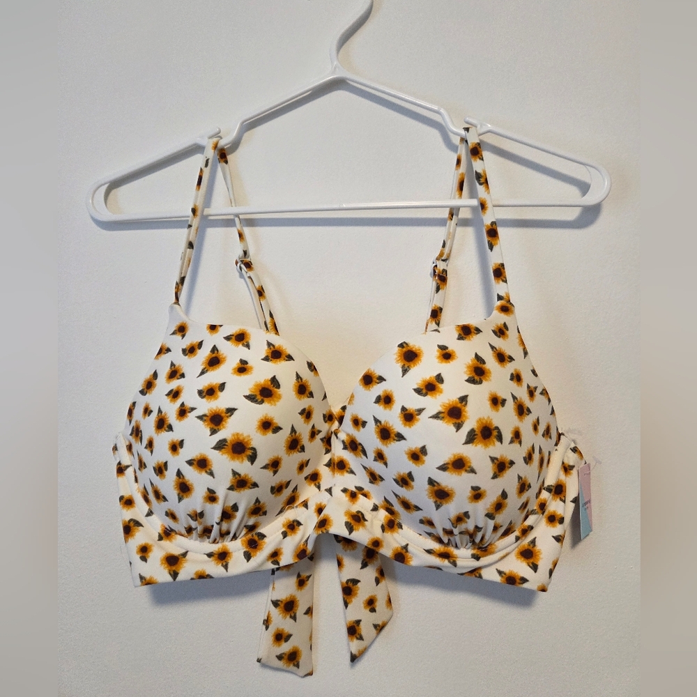 Sunflower Print Women's Bikini Top XL